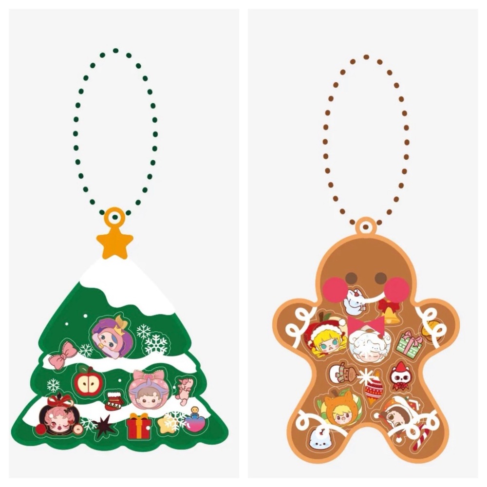 Pop Mart Apple of My Eye Christmas Tree and Gingerbread Man Ornament Set